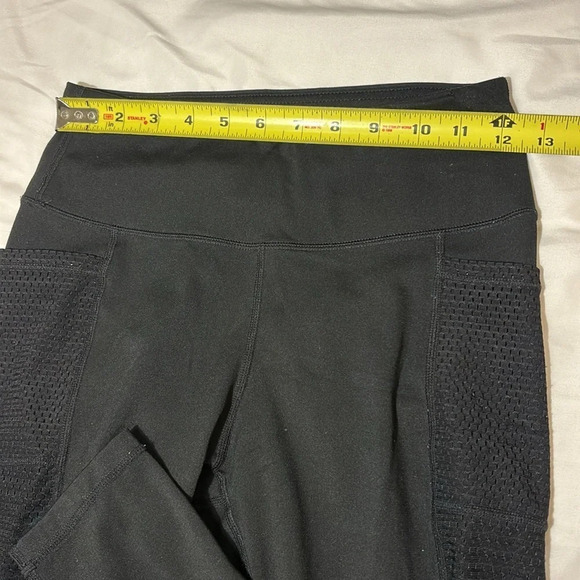 Yelete Active Jersey Mesh Pocket Legging Black size S - Picture 8 of 9